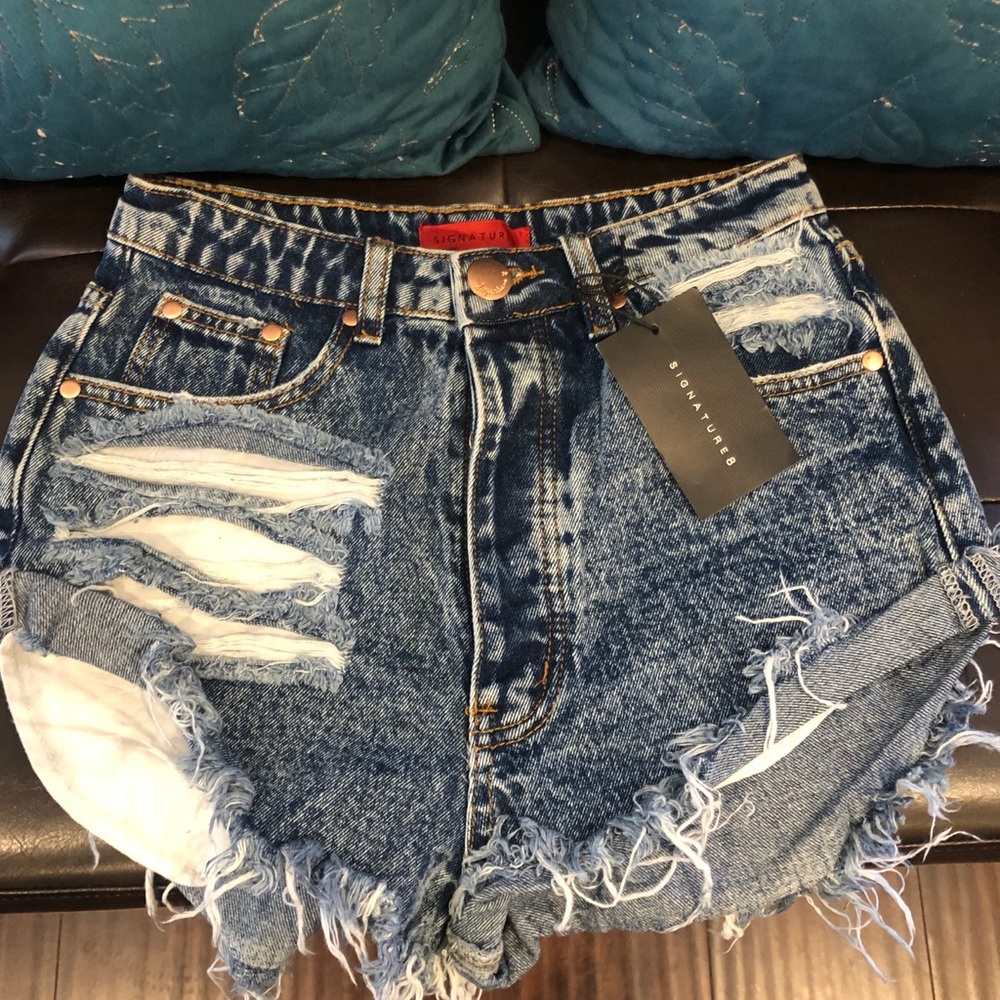 Signature 8 jean shorts.